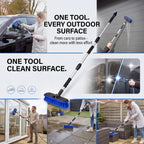 Shine 3 in 1 Adjustable Telescopic Handle Water Brush - Blue
