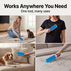 Aqua Laser Sticky Hero - Self-Cleaning Animal Hair Remover Set - Blue