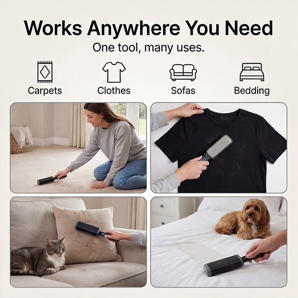 Aqua Laser Sticky Hero – Self-Cleaning Animal Hair Remover Set