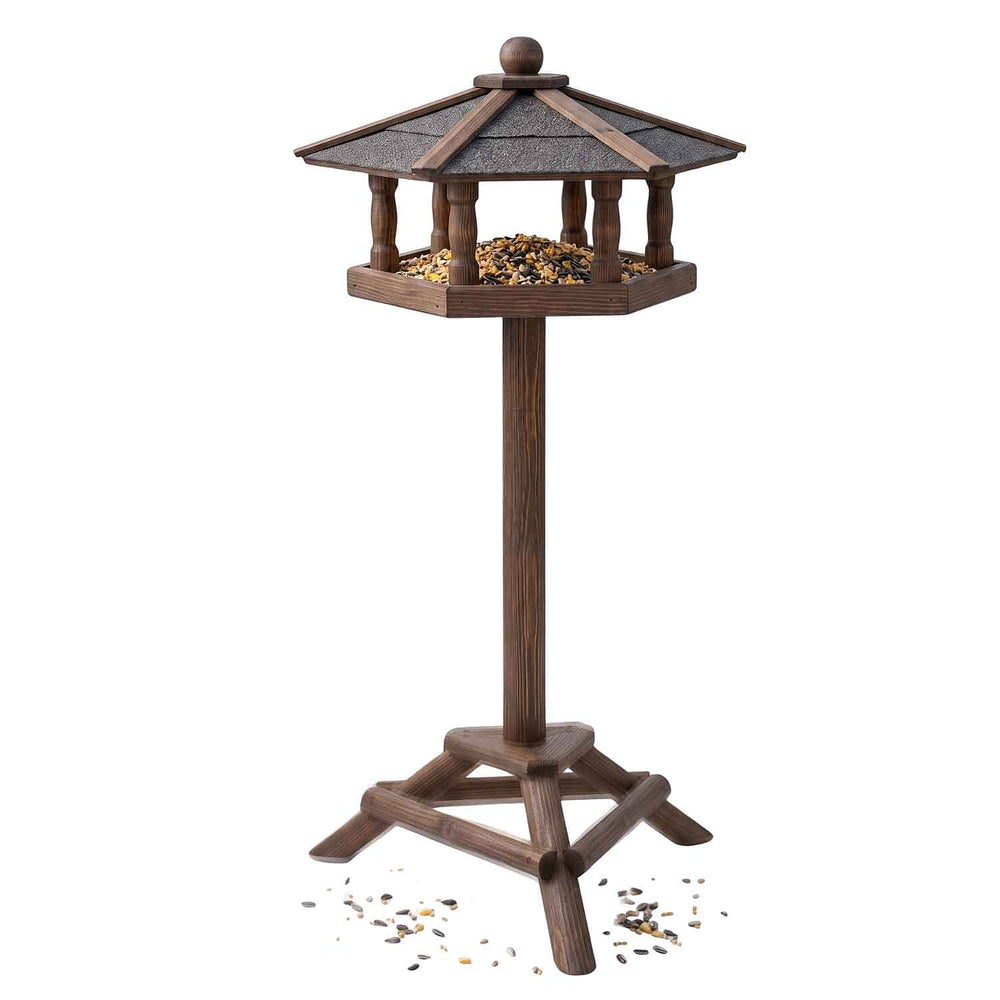 Wooden Bird Feeder – Garden Feeder (34.5 x 34.5 x 105 cm)