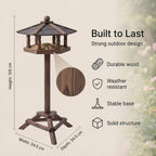 Wooden Bird Feeder – Garden Feeder (34.5 x 34.5 x 105 cm)