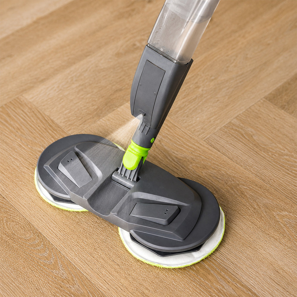 Brand New - Shine Rotating Mop With Spray - Grey