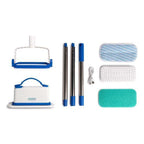 Aqua Laser Electric Vibro Scrubber - 1500 VPM Cordless Power Scrubber, 2-in-1 EasySwitch Telescopic - Handheld Cleaner - White