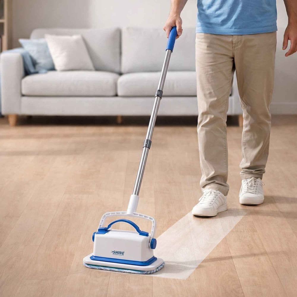 Aqua Laser Electric Vibro Scrubber - 1500 VPM Cordless Power Scrubber, 2-in-1 EasySwitch Telescopic - Handheld Cleaner - White