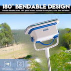 Aqua Laser Electric Vibro Scrubber - 1500 VPM Cordless Power Scrubber, 2-in-1 EasySwitch Telescopic - Handheld Cleaner - White