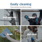 Aqua Laser Electric Vibro Scrubber - 1500 VPM Cordless Power Scrubber, 2-in-1 EasySwitch Telescopic - Handheld Cleaner - White