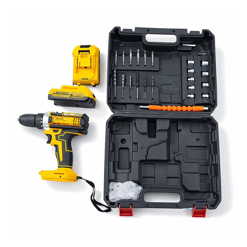 Power Drill Machine Set with 2 Batteries