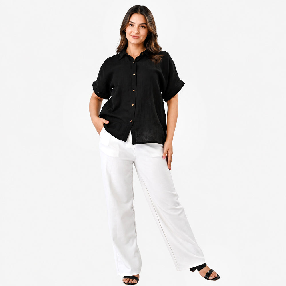 & Maisi Shirt (Size - Large) - Black_8578394