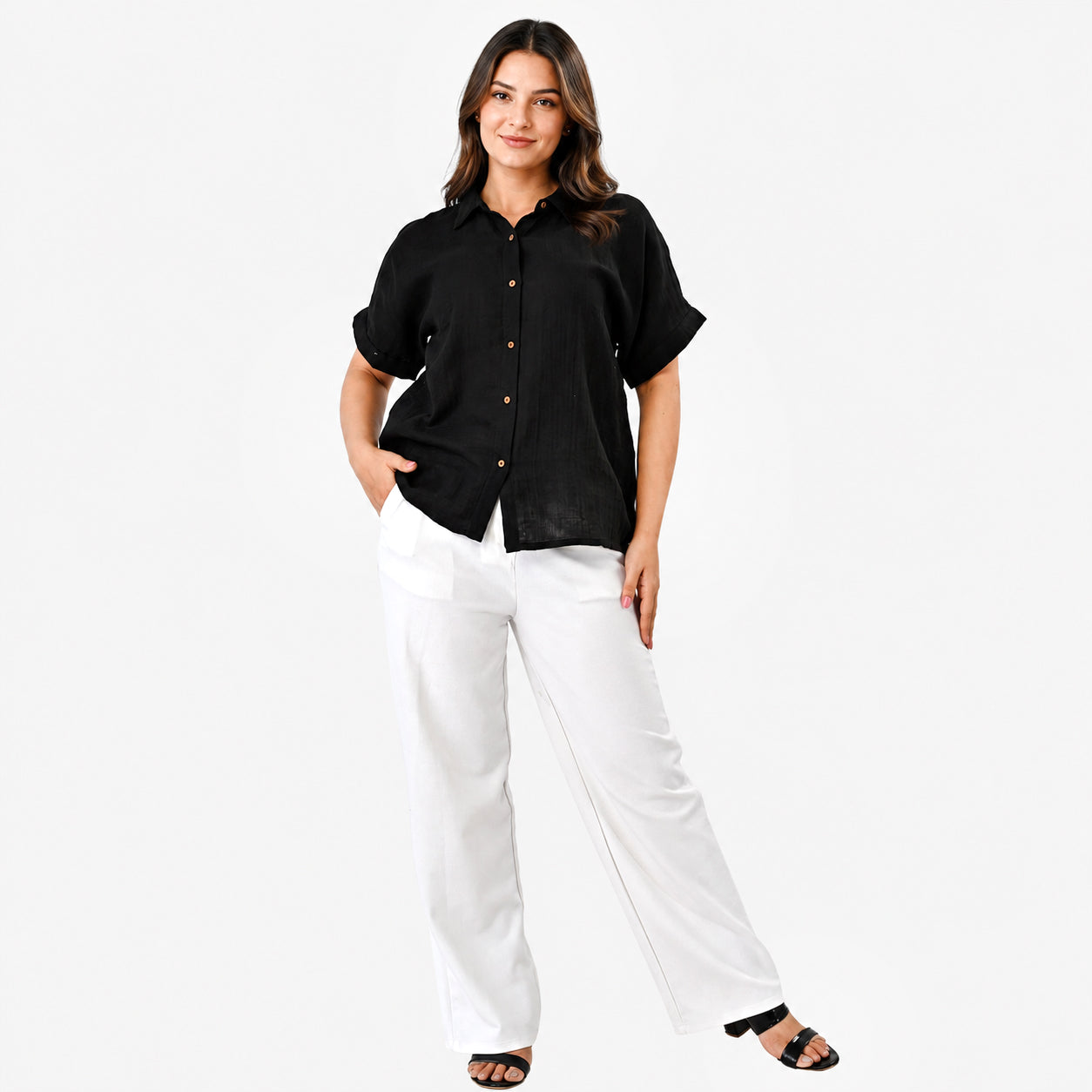 & Maisi Shirt (Size - Large) - Black_8578394