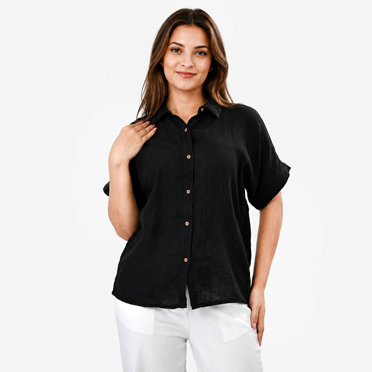 & Maisi Shirt (Size - Large) - Black_8578394_1