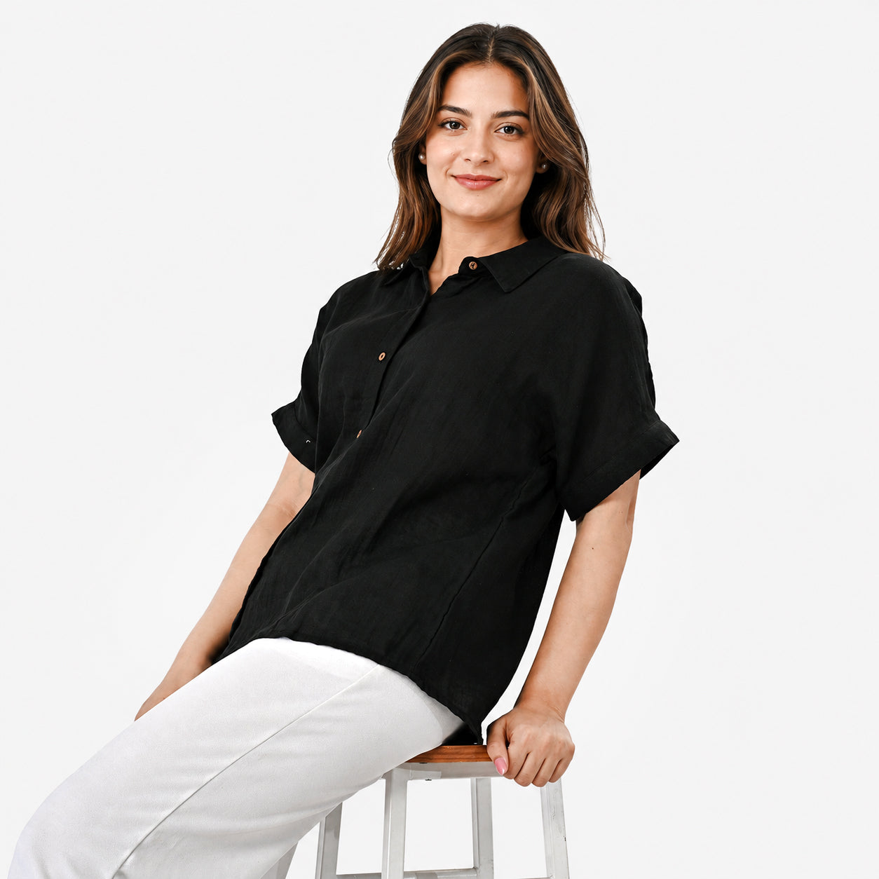 & Maisi Shirt (Size - Large) - Black_8578394_4