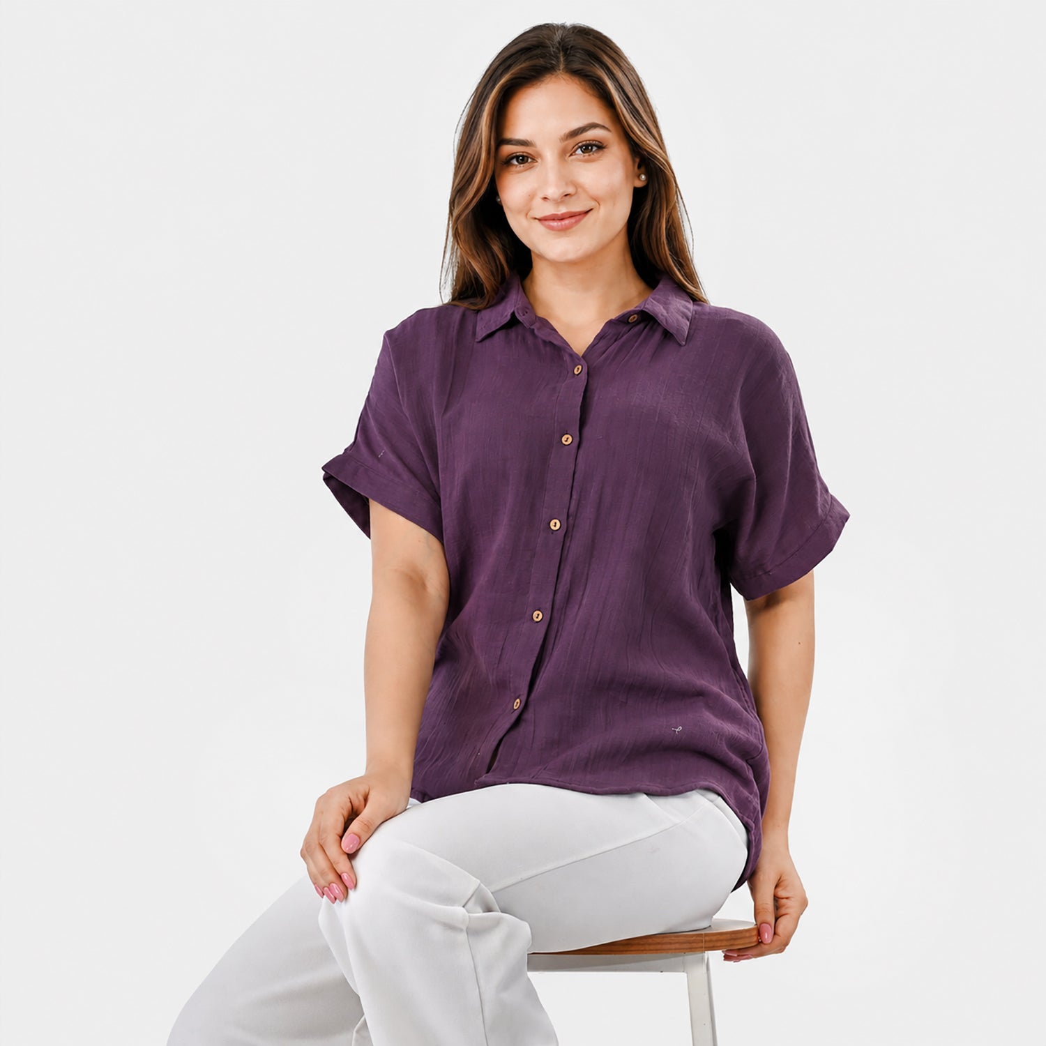 & Maisi Shirt (Size - Large) - Purple_8578402_4
