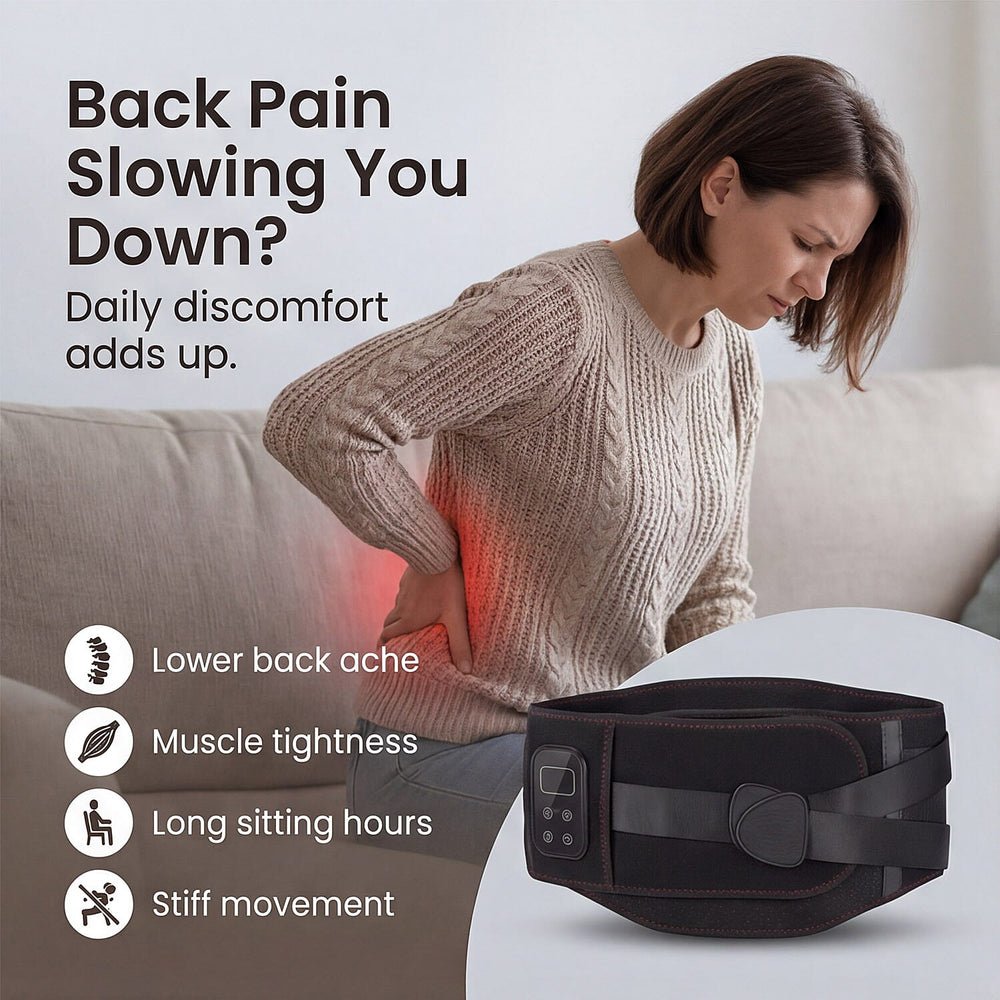 "Heated massage belt Power- 7-9W Voltage-5V2A Battery-2000mah"