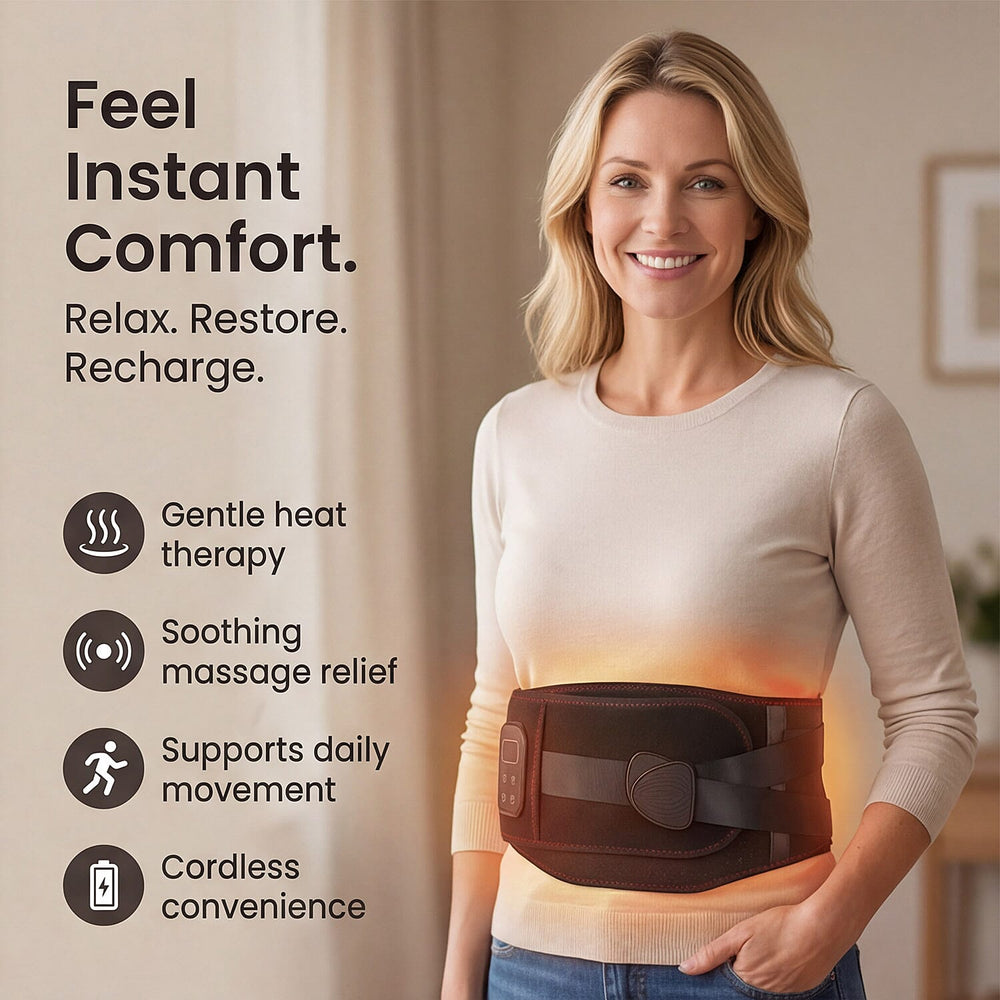 "Heated massage belt Power- 7-9W Voltage-5V2A Battery-2000mah"