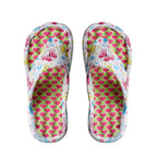 Closeout Ladies Multi-Colour Heart Print Platform Flip Flops (Size 4) - White_8584634_1