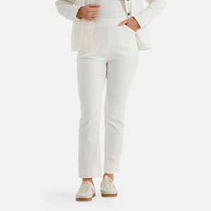 Maisi Bengaline Stretch White Trousers