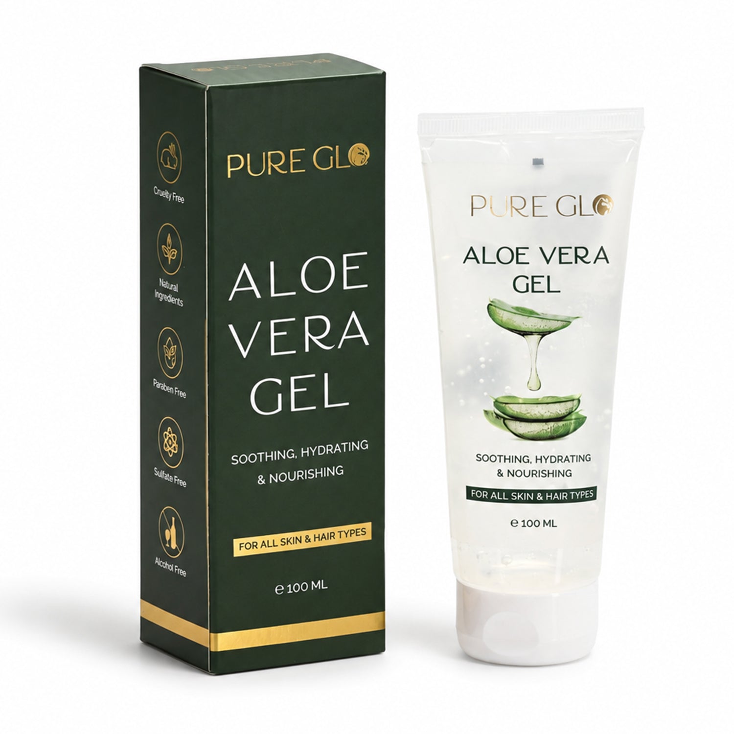 PureGlo Aloe Revital Soothing Gel - Aloevera Gel, Hydrating & Nourishing (100ml/3.38oz)_8586537