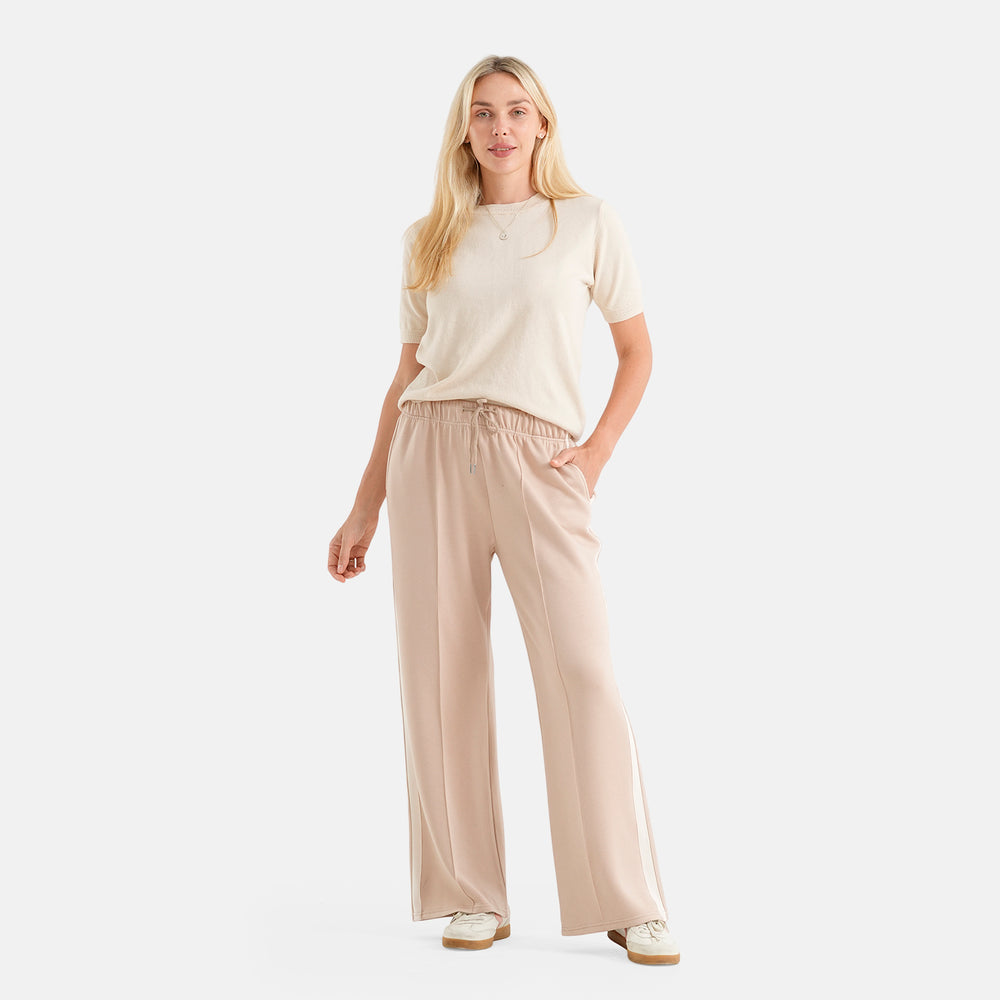 & Maisi Wide Leg Casual Trousers (Size S, 8-10) - Cream Colour_8587371