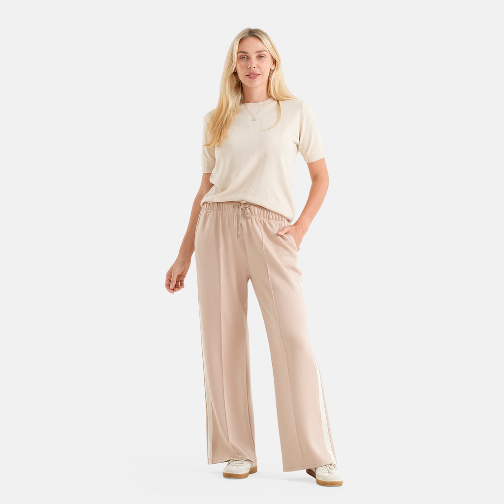 & Maisi Wide Leg Casual Trousers (Size S, 8-10) - Cream Colour_8587371