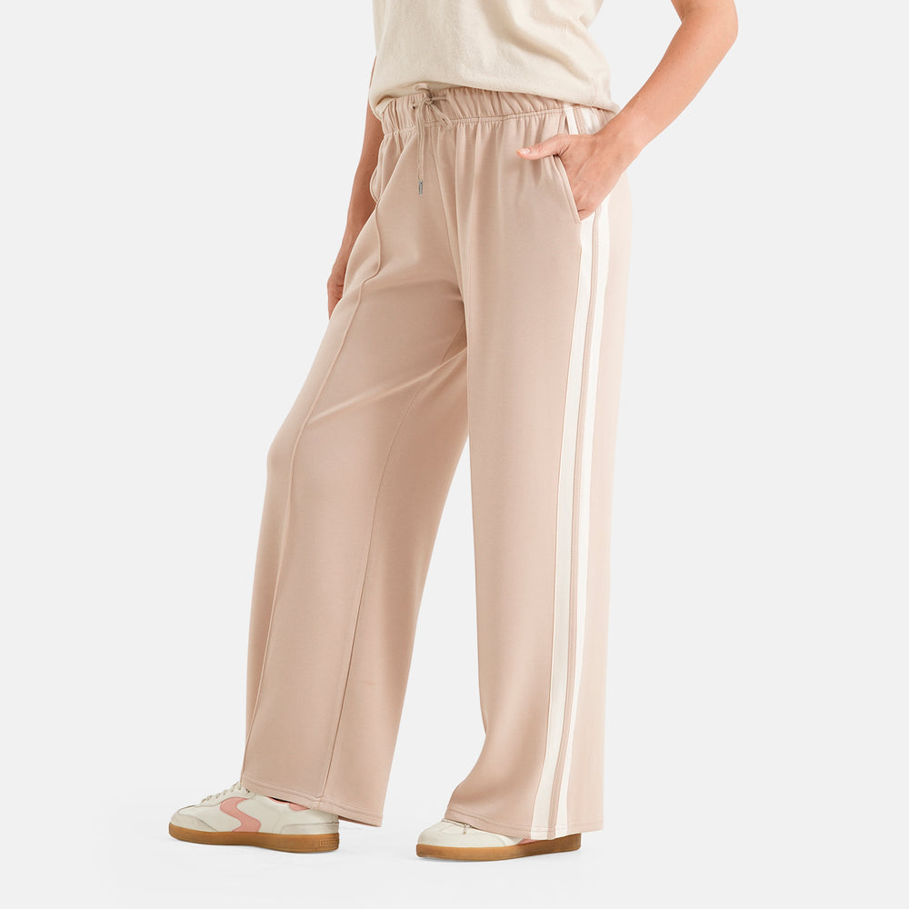 & Maisi Wide Leg Casual Trousers (Size S, 8-10) - Cream Colour_8587371_3