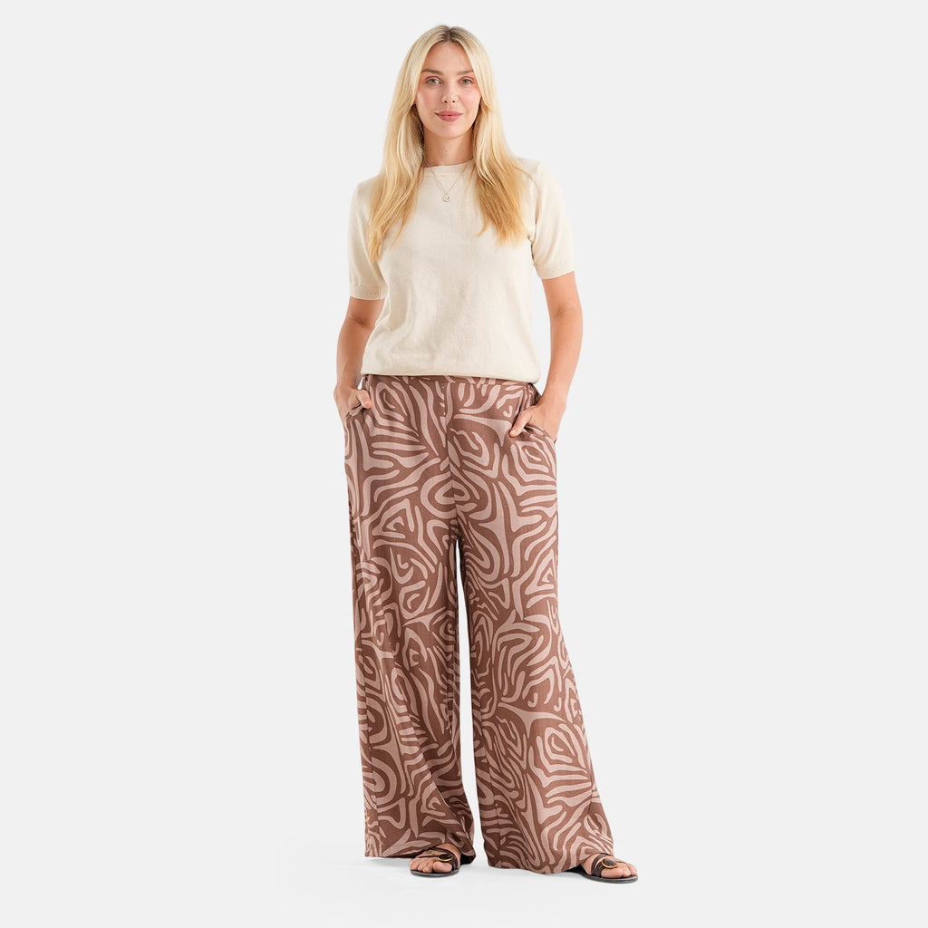 & Maisi Patterned Jean and Pant/Trouser (Size - Small) - Dark Brown_8590248
