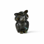 Bliss & Beyond Hand Carved Natural Labradorite Gemstone Owl Figurine (6-6.5cm) - Dark Green_8594748_3