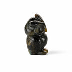 Bliss & Beyond Hand Carved Natural Labradorite Gemstone Owl Figurine (6-6.5cm) - Dark Green_8594748_4