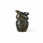 Bliss & Beyond Hand Carved Natural Labradorite Gemstone Owl Figurine (6-6.5cm) - Dark Green_8594748_5