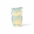 Bliss & Beyond Hand Carved Natural Opolite Gemstone Owl Figurine (6-6.5cm) - Light Blue_8594750