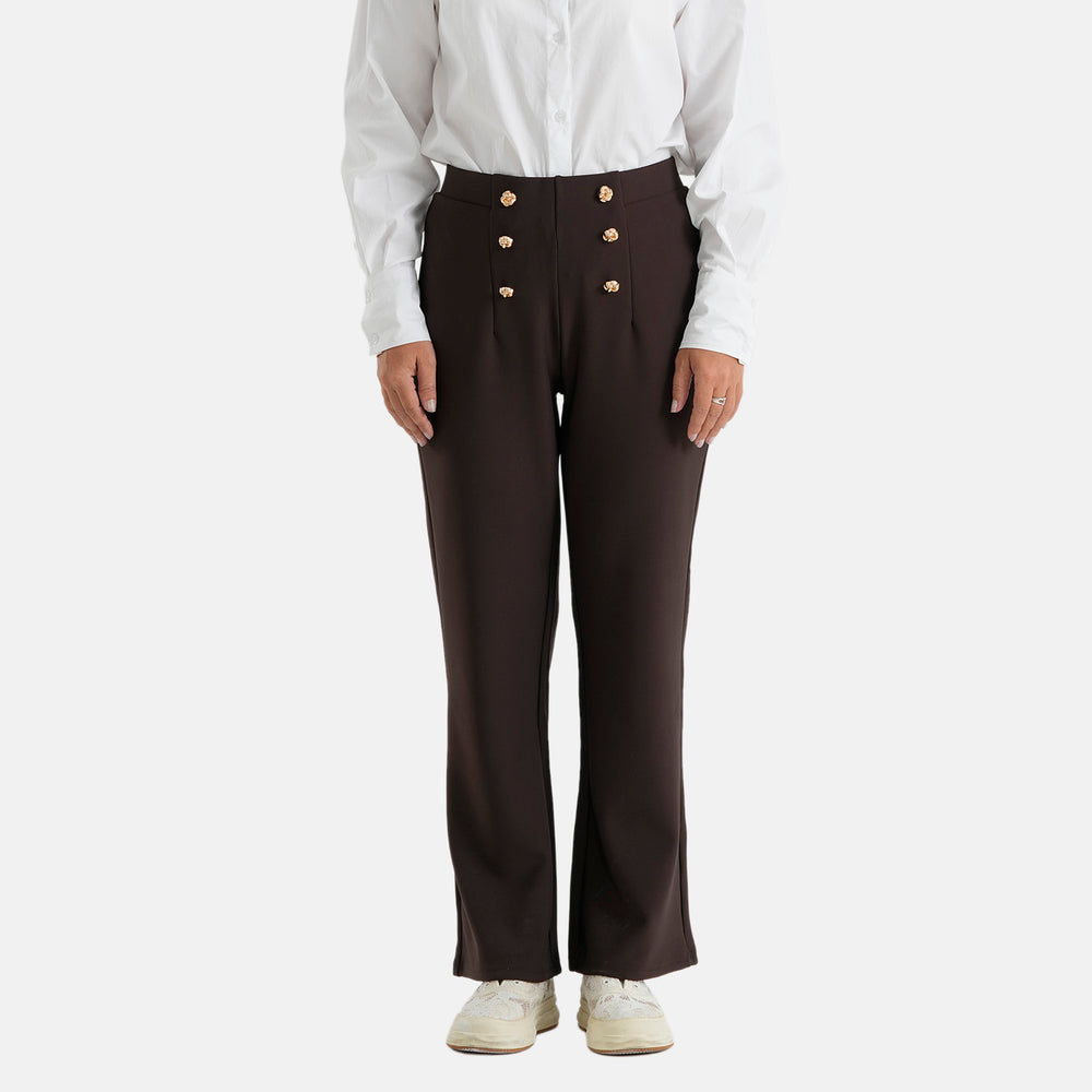 & Maisi Patterned Jean and Pant/Trouser (Size - Large) - Dark Brown_8604709_1