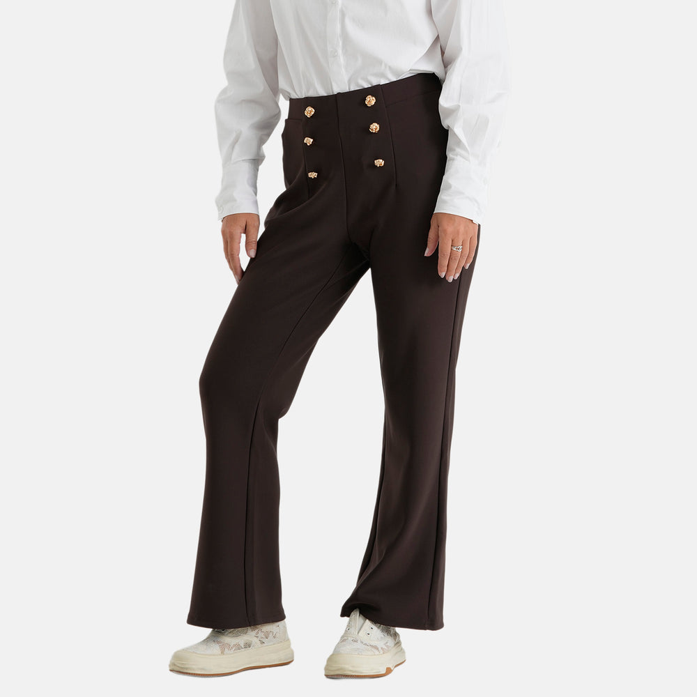 & Maisi Patterned Jean and Pant/Trouser (Size - Large) - Dark Brown_8604709_3
