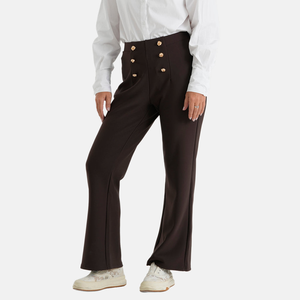 & Maisi Patterned Jean and Pant/Trouser (Size - Large) - Dark Brown_8604709_3