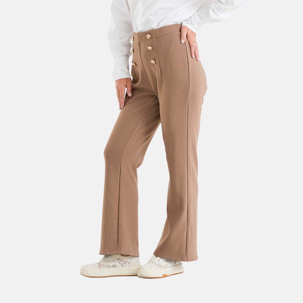 & Maisi Patterned Jean and Pant/Trouser (Size - Large) - Mocha_8604713_3