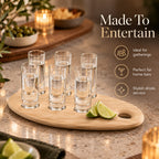 LSA International Palette Shot Glass Set with Ash Board - Clear_8605131_3
