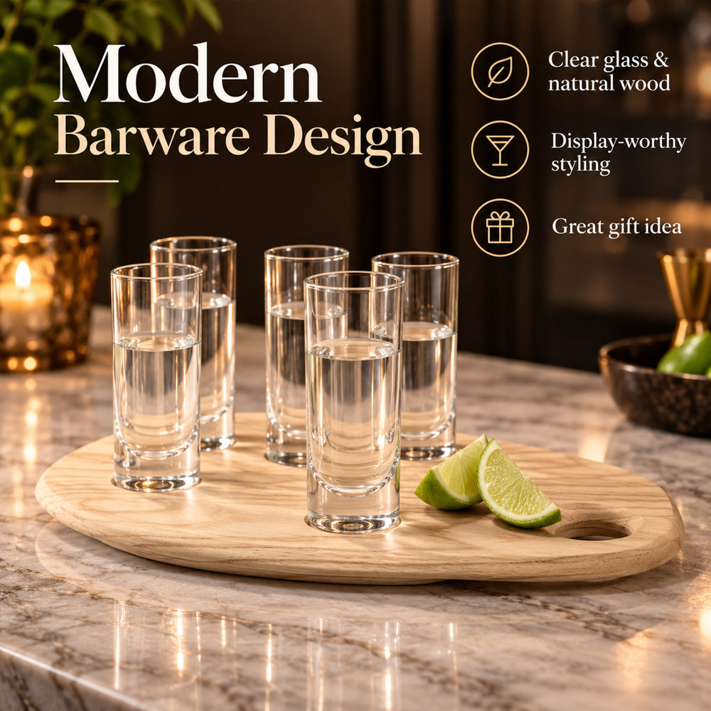 LSA International Palette Shot Glass Set with Ash Board - Clear_8605131_4