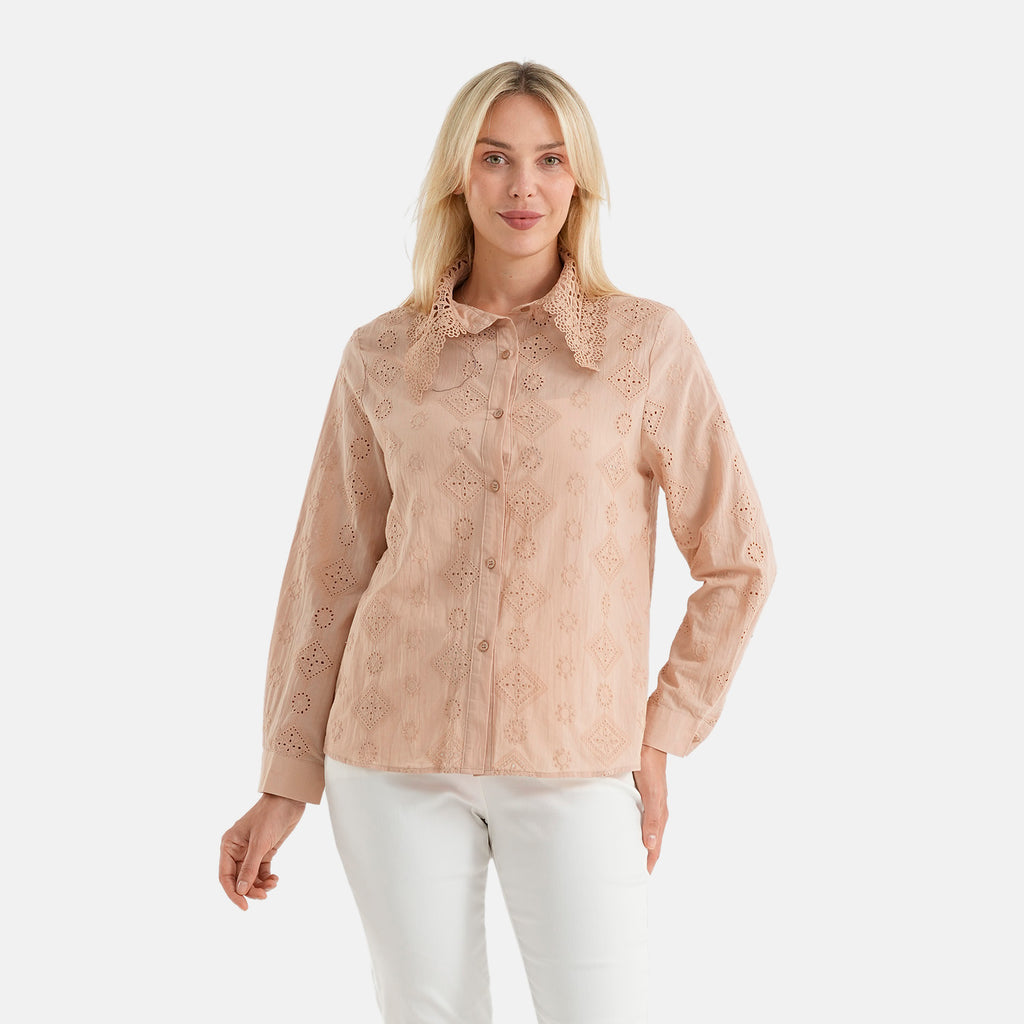 & Maisi Shirt (Size - 12) - Beige_8608317