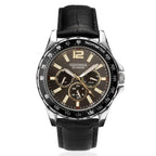 Sekonda Quartz Watch with a Black Dial and a Black Leather Strap in a 46mm Silver Alloy Case with 5 ATM 1917_8627003_2