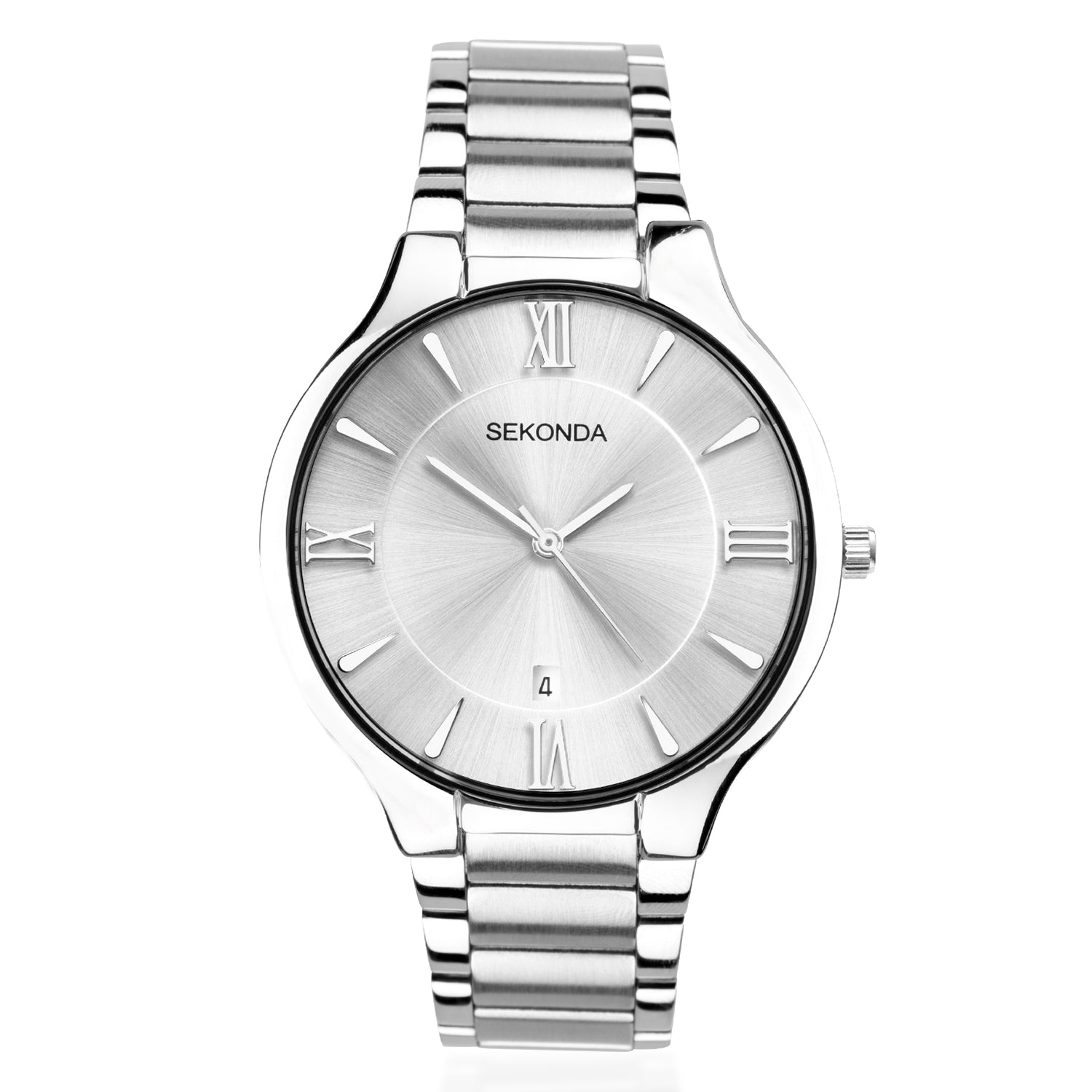 Sekonda Quartz Watch with a Silver Dial and a Silver Stainless Steel Strap in a 42mm Silver Alloy Case with 3 ATM 1915_8627906_2