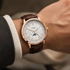 Sekonda Quartz Watch with a White Dial and a Brown Leather Strap in a 43mm Rose Alloy Case with 5 ATM 30148_8627950_1