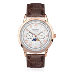 Sekonda Quartz Watch with a White Dial and a Brown Leather Strap in a 43mm Rose Alloy Case with 5 ATM 30148_8627950_2