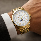 Sekonda Quartz Watch with a White Dial and a Gold Stainless Steel Strap in a 42mm Gold Alloy Case with 5 ATM 30228_8627952_1