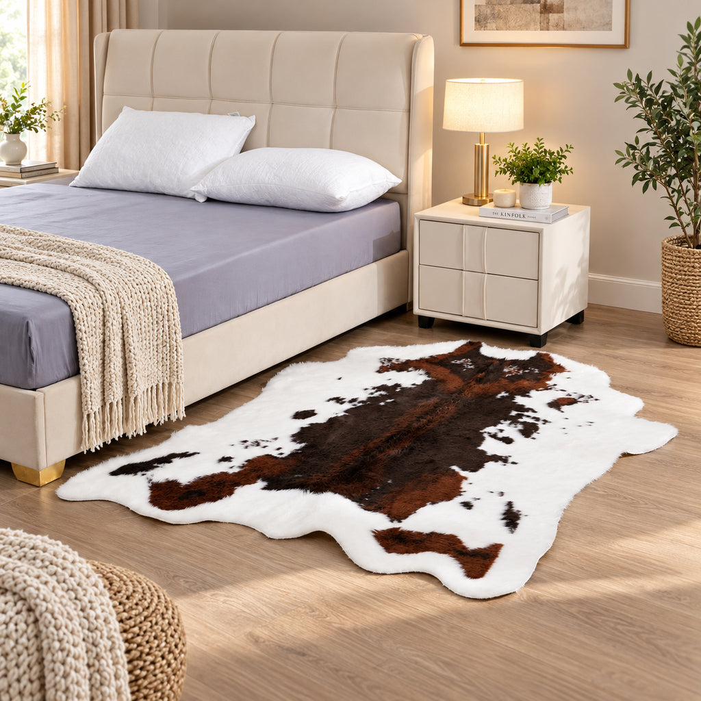Bliss & Beyond Patterned Rug and Door Mat (Size 180x1 cm) - Black & White_8627956