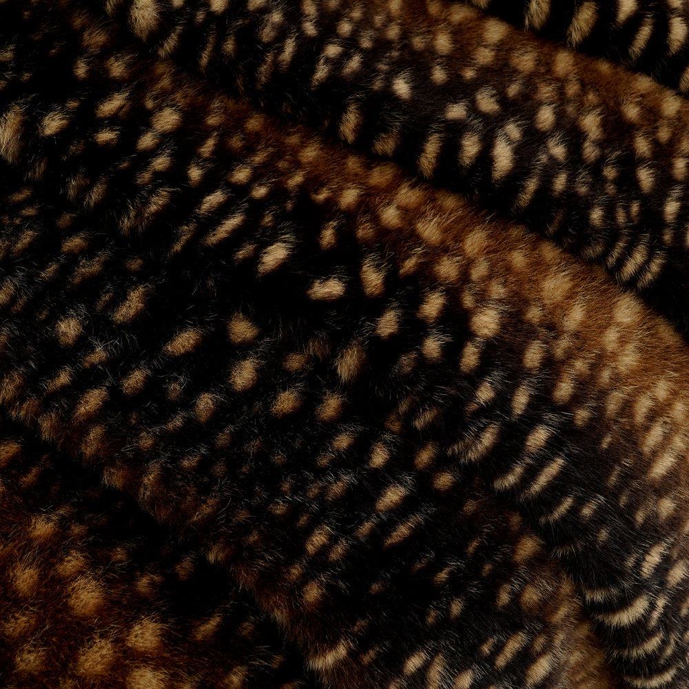 Bliss & Beyond Deer Print Faux Fur Heavyweight Double Layer Blanket (150 x 180cm) - Brown_8629113_2