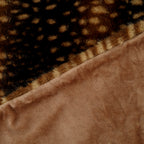 Bliss & Beyond Deer Print Faux Fur Heavyweight Double Layer Blanket (150 x 180cm) - Brown_8629113_3