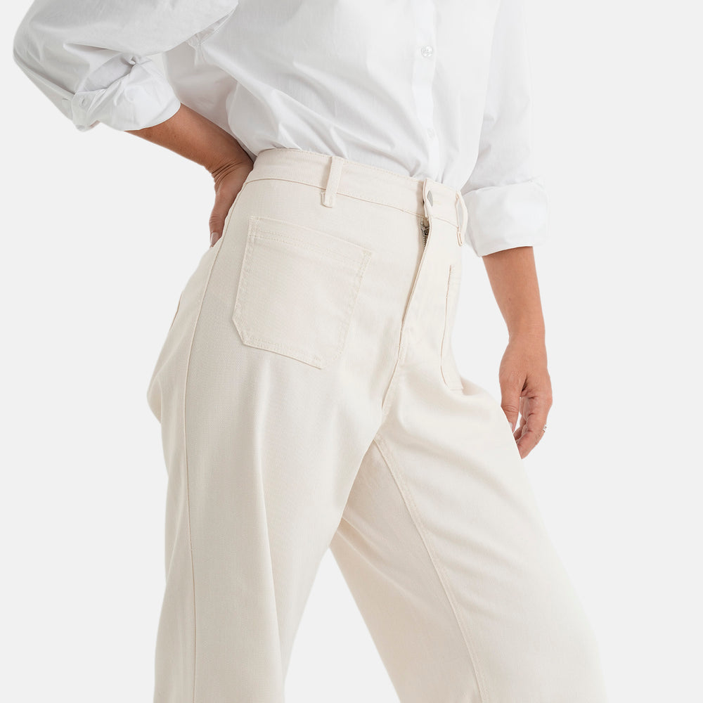 & Maisi Cotton Patterned Jean and Pant/Trouser (Size - 12) - Beige_8638171_4