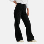 & Maisi Cotton Patterned Jean and Pant/Trouser (Size - 12) - Black_8638172_3