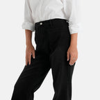 & Maisi Cotton Patterned Jean and Pant/Trouser (Size - 12) - Black_8638172_4