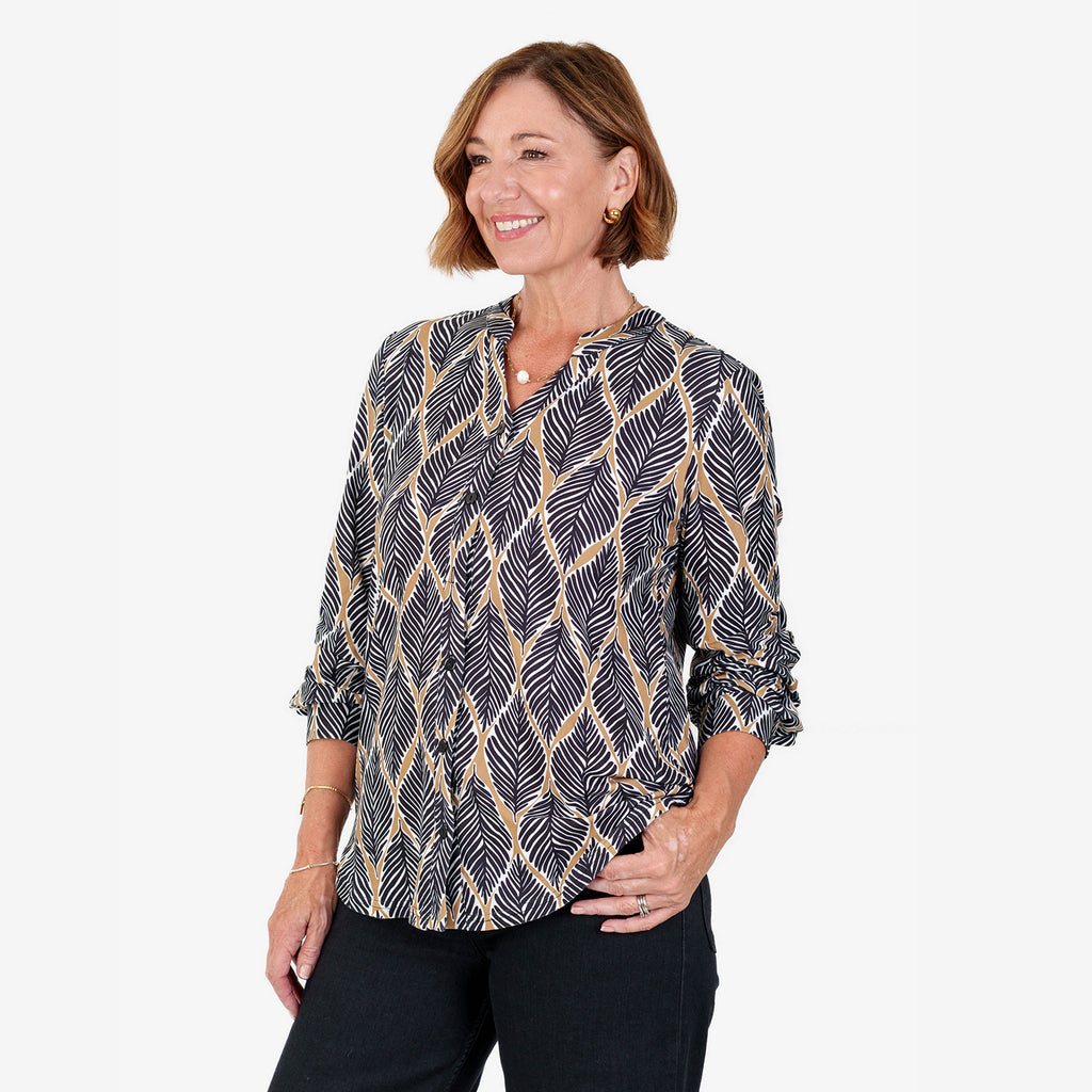 & Maisi  Top (Size - Large) - Black Beige_8639789_1