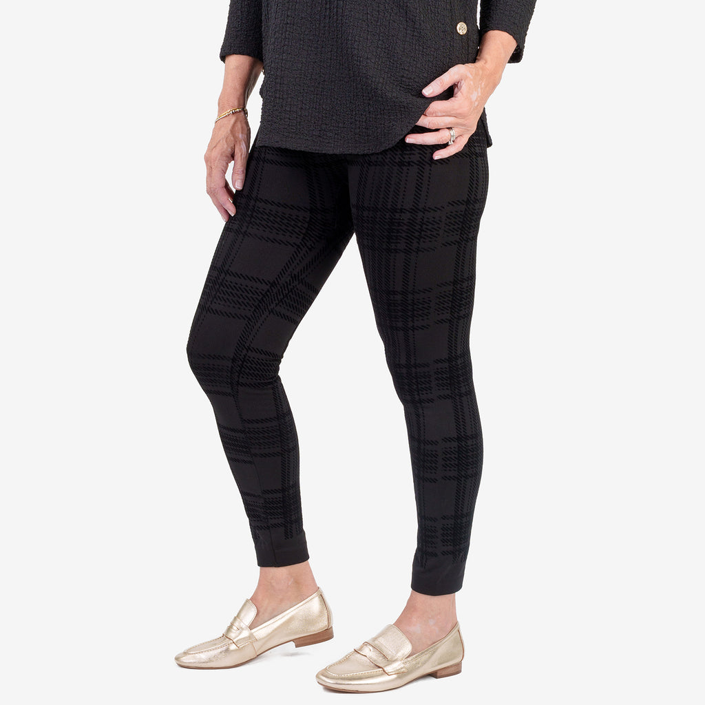 & Maisi Checkered Bottom and Legging - Black_8639836