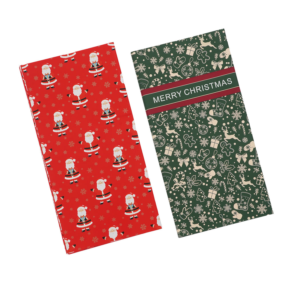 Christmas Wrapping Paper 40 sheets (20 each colour) (Size - One Size) - Red and Gold_8641924